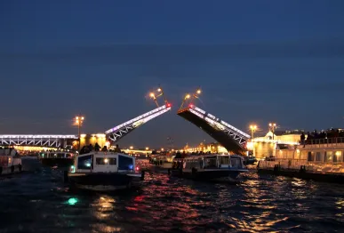 Питер, Царское Село + ночной теплоход (развод мостов)